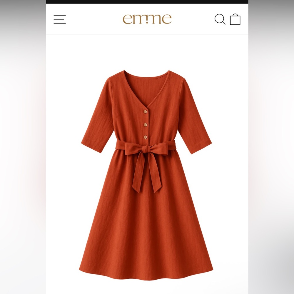 Emme Mama Faye Transitional maternity dress - 100% linen, NWOT